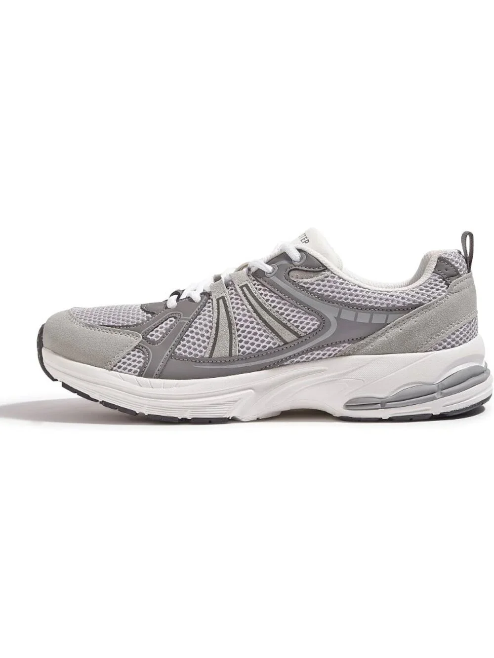 Men's Grey Mesh Breathable Fashion Sneakers Non Slip Comfortable Running Shoes